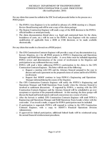 File:MDOT Construction Contractor Claims Procedure September 2018.pdf