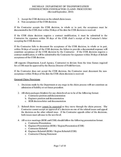 File:MDOT Construction Contractor Claims Procedure September 2018.pdf