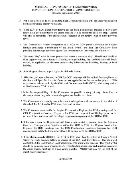 File:MDOT Construction Contractor Claims Procedure September 2018.pdf