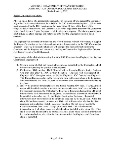 File:MDOT Construction Contractor Claims Procedure January 2019.pdf
